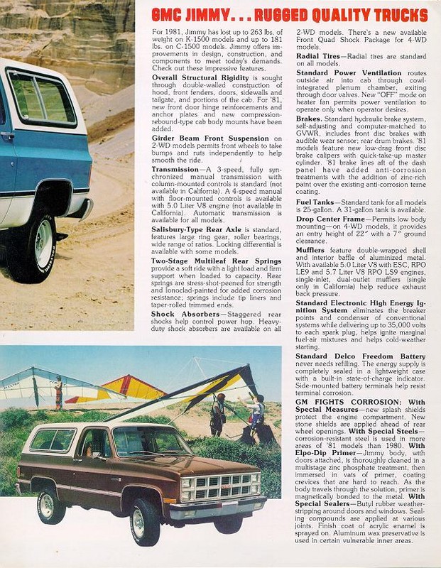1981 GMC Jimmy Brochure Page 2